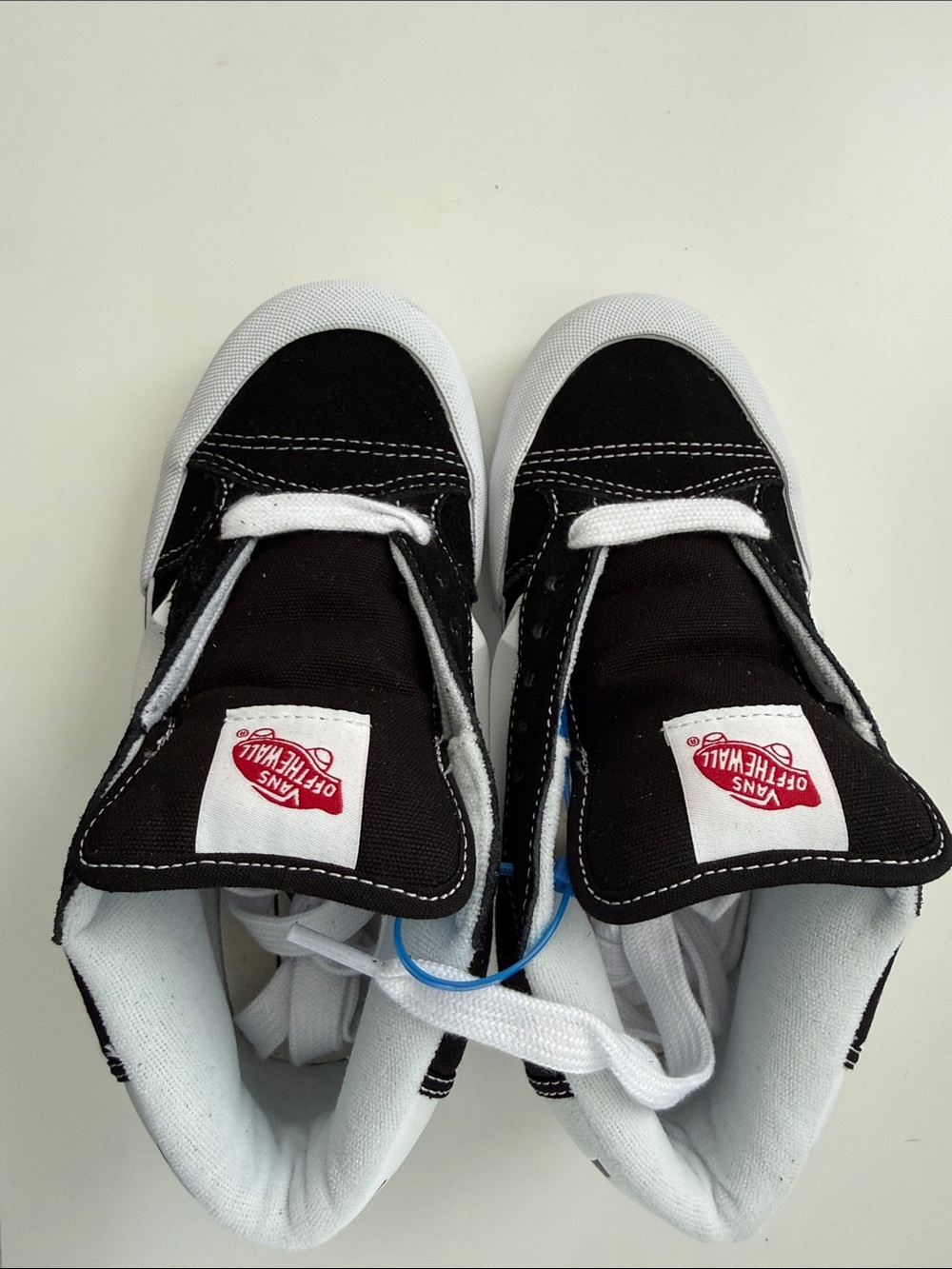 Vans Kids Black and White High-Top Skate Sneakers